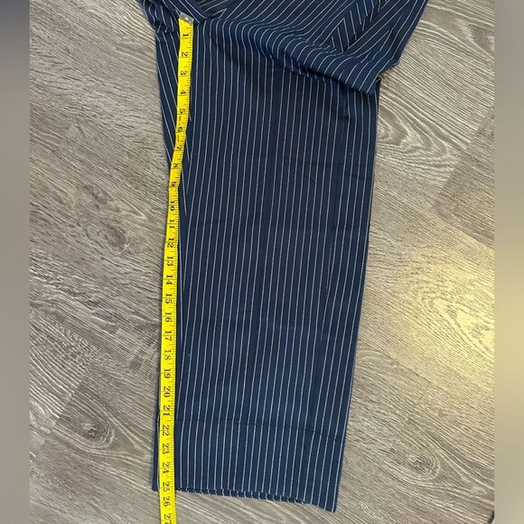 Free People Acadia Trouser Blue Combo/Pinstripe Size 2, NWOT - Picture 12 of 13
